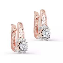 Серьги с английским замком из золота 12-01348-1000