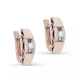 Серьги с английским замком из золота 12-01367-1002