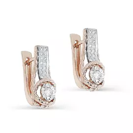 Серьги с английским замком из золота 12-01368-1000