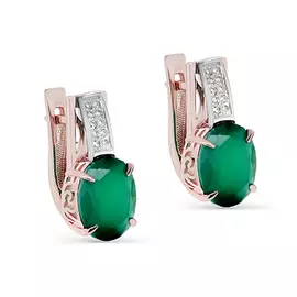 Серьги с английским замком из золота 12-01372-1900
