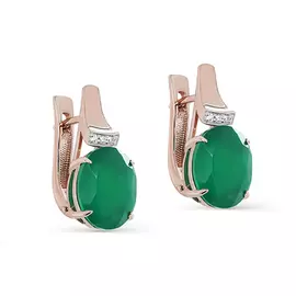 Серьги с английским замком из золота 12-01376-1900