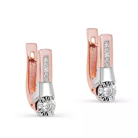 Серьги с английским замком из золота 12-01385-1000
