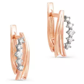 Серьги с английским замком из золота 12-0225-1000