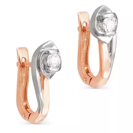 Серьги с английским замком из золота 12-0307-1000