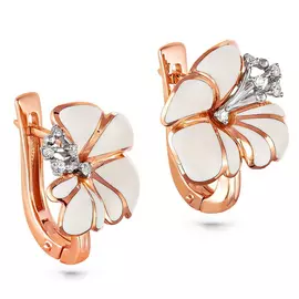 Серьги с английским замком из золота 12-0391-1010