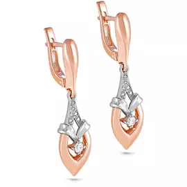 Серьги с английским замком из золота 12-0452-1000