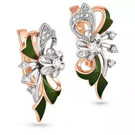 Серьги с английским замком из золота 12-0491-1013