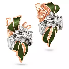 Серьги с английским замком из золота 12-0494-1013