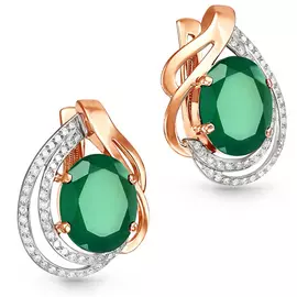 Серьги с английским замком из золота 12-0503-1900