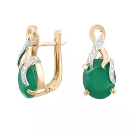 Серьги с английским замком из золота 12-0507-1900