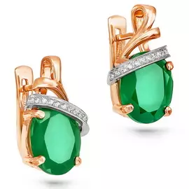 Серьги с английским замком из золота 12-0508-1900