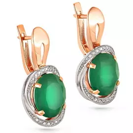 Серьги с английским замком из золота 12-0509-1900