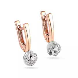 Серьги с английским замком из золота 12-0632-1000
