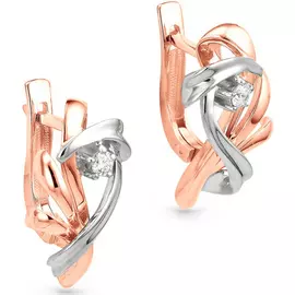 Серьги с английским замком из золота 12-0638-1000