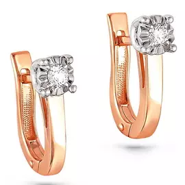 Серьги с английским замком из золота 12-0643-1000