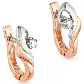 Серьги с английским замком из золота 12-0646-1000