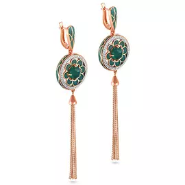 Серьги с английским замком из золота 12-0648-1913