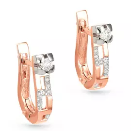 Серьги с английским замком из золота 12-0690-1000