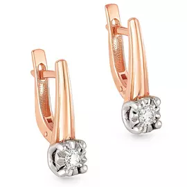 Серьги с английским замком из золота 12-0701-1000