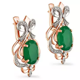 Серьги с английским замком из золота 12-0732-1900