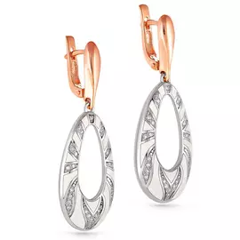 Серьги с английским замком из золота 12-0763-1010