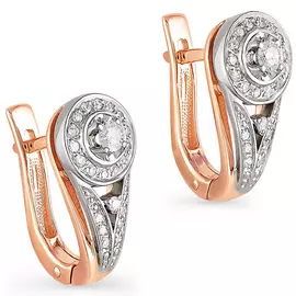 Серьги с английским замком из золота 12-0765-1000