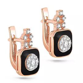 Серьги с английским замком из золота 12-0803-1002