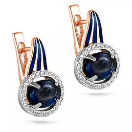 Серьги с английским замком из золота 12-0808-1407