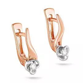 Серьги с английским замком из золота 12-0865-1000
