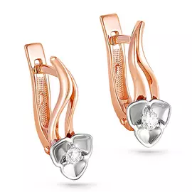 Серьги с английским замком из золота 12-0872-1000