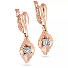Серьги с английским замком из золота 12-0892-1000