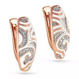 Серьги с английским замком из золота 12-0906-1010