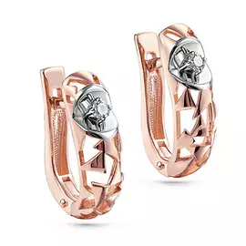Серьги с английским замком из золота 12-0934-1000