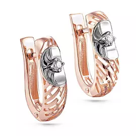Серьги с английским замком из золота 12-0937-1000