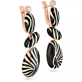 Серьги с английским замком из золота 12-0967-1002