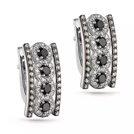 Серьги с английским замком из золота 12-11027-2000