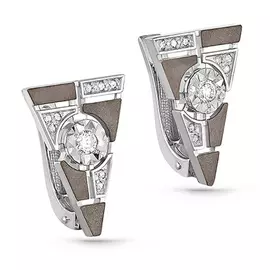 Серьги с английским замком из золота 12-11042-1000