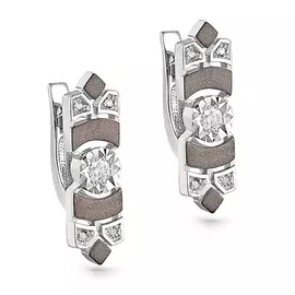 Серьги с английским замком из золота 12-11052-1000