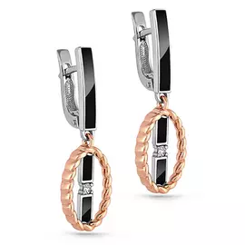 Серьги с английским замком из золота 12-11058-1002