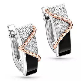 Серьги с английским замком из золота 12-11059-1002