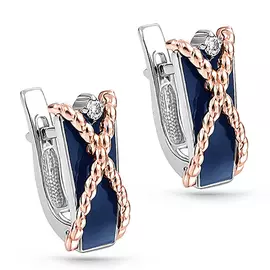 Серьги с английским замком из золота 12-11060-1007