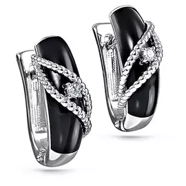 Серьги с английским замком из золота 12-11067-1002