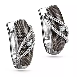 Серьги с английским замком из золота 12-11067-1019