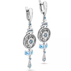 Серьги с английским замком из золота 12-11099-2522