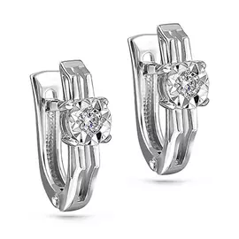 Серьги с английским замком из золота 12-11111-1000