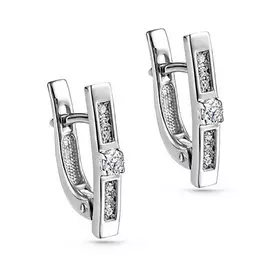 Серьги с английским замком из золота 12-11204-1000
