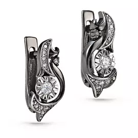 Серьги с английским замком из золота 12-11216-1089