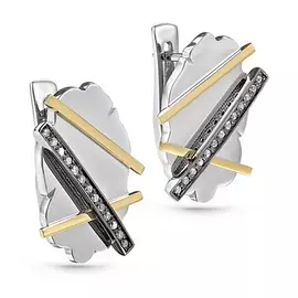 Серьги с английским замком из золота 12-11220-1000