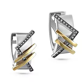 Серьги с английским замком из золота 12-11221-1000