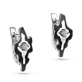 Серьги с английским замком из золота 12-11233-1002